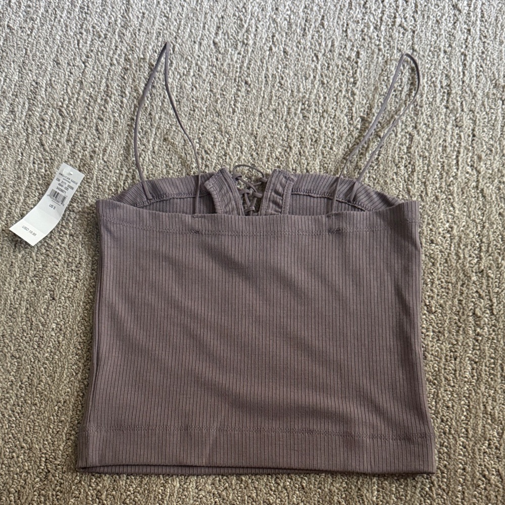 AEO Ribbed Crop Tank Top - Picture 2 of 4
